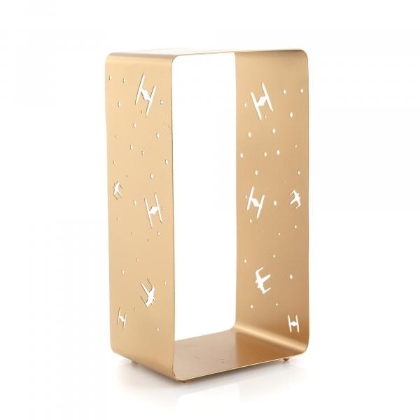 Star Wars Gold XWing/TIE FIghter 4 x 11.5 Inch Iron Lantern