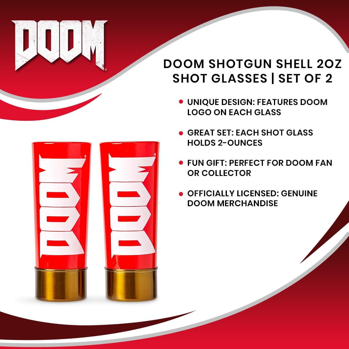 DOOM Shotgun Shell 2oz Shot Glasses | Set of 2 picture