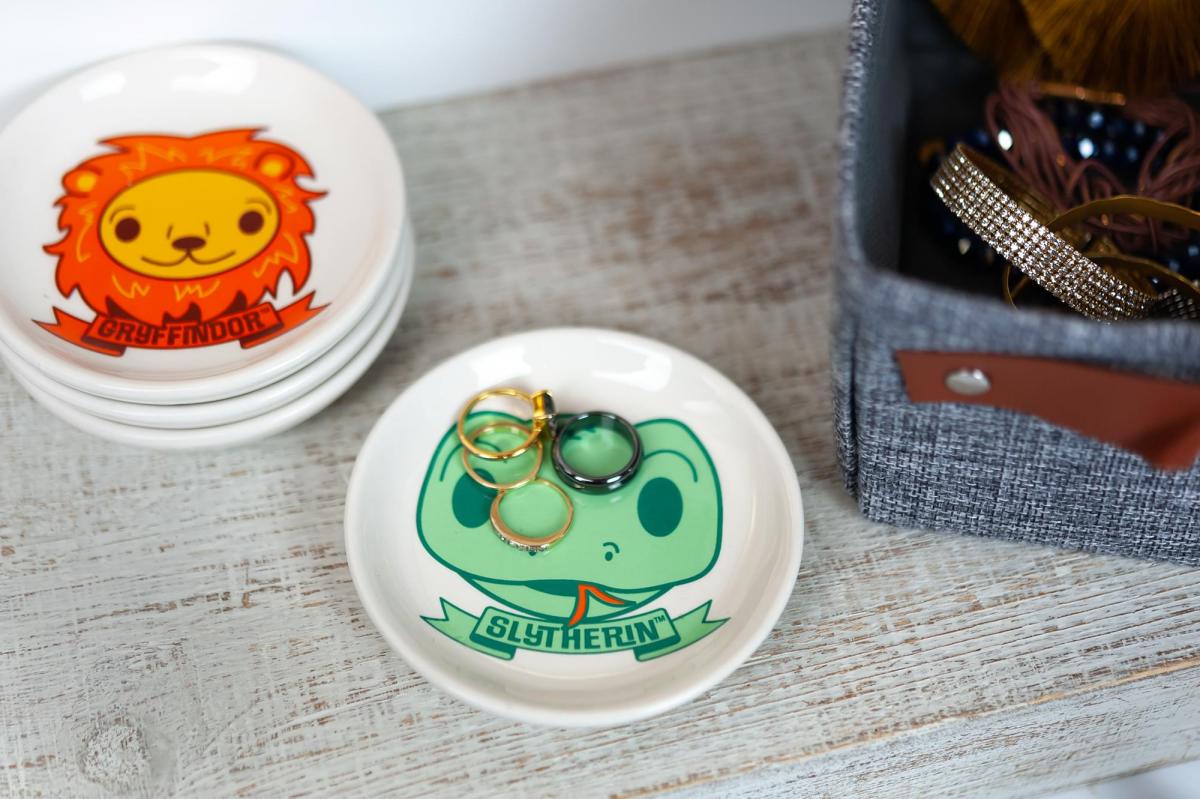 Harry Potter House Slytherin 4 Inch Ceramic Trinket Tray picture