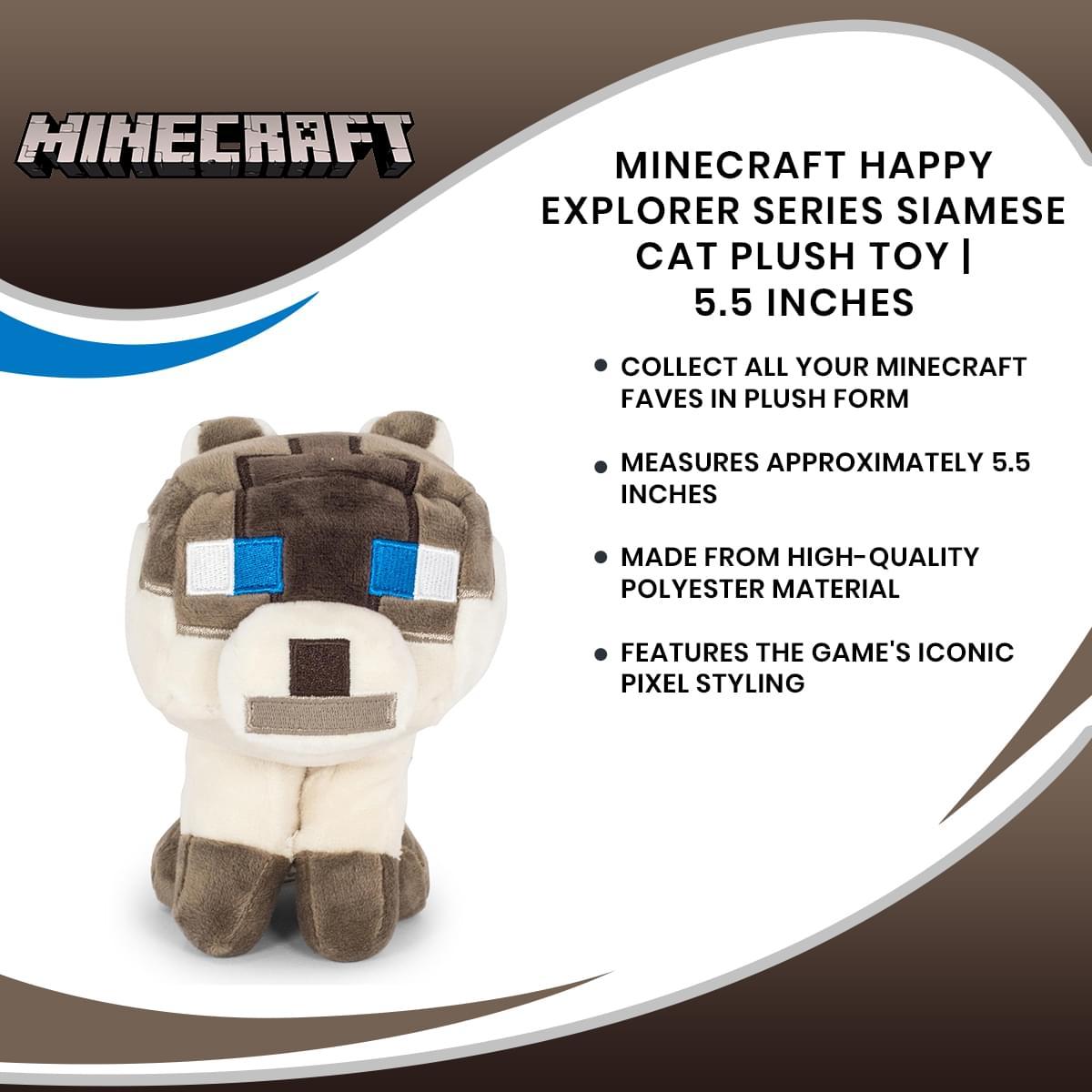 Minecraft 5.5 Inch Siamese Cat Plush picture