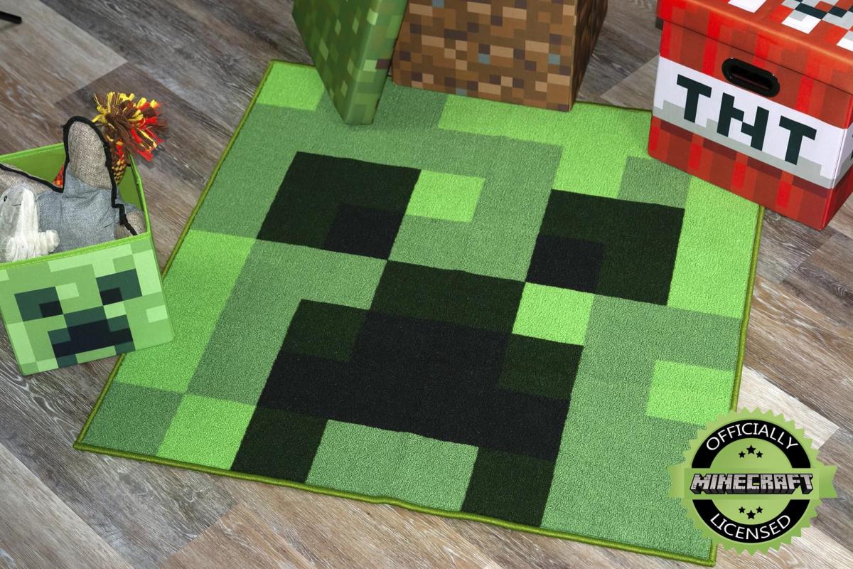 Minecraft Creeper Face 39 Inch Area Rug picture