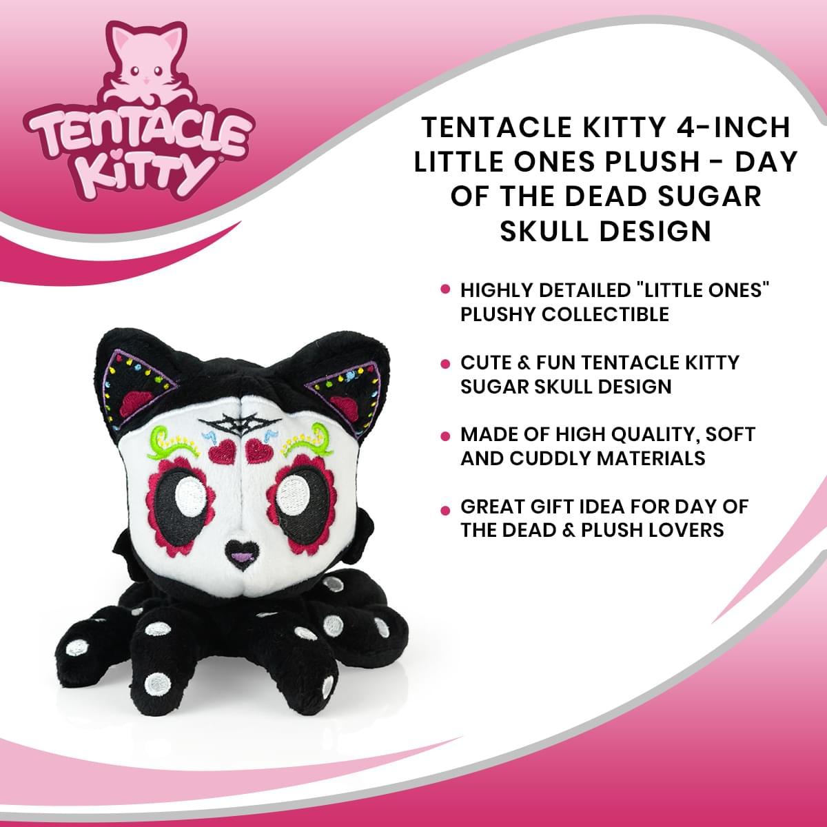 Sugar Skull Tentacle Kitty 4 Inch Little Ones Plush picture