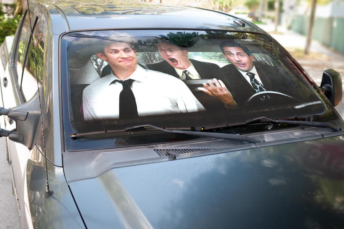 The Office Cast 57 x 28 Inch Car Sunshade picture