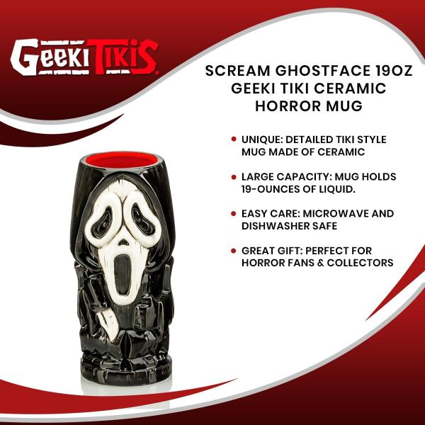 Geeki Tikis Scream Ghostface Ceramic Mug | Holds 19 Ounces picture