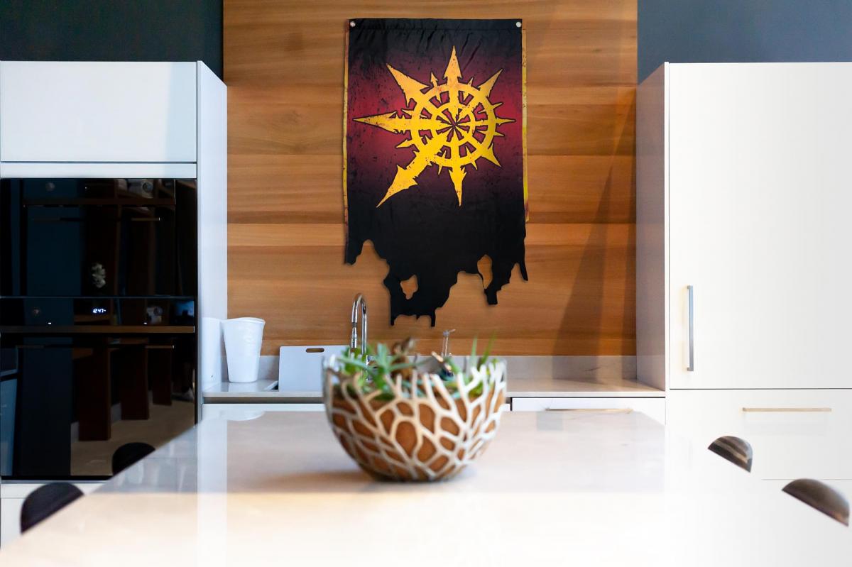 Warhammer 40K Chaos Logo 50x30 Inch Wall Banner picture