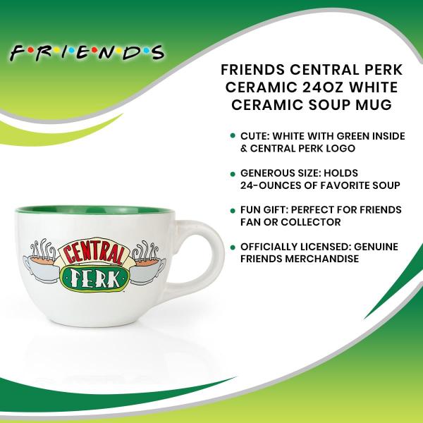 Friends Central Perk Ceramic 24oz White Ceramic Soup Mug picture