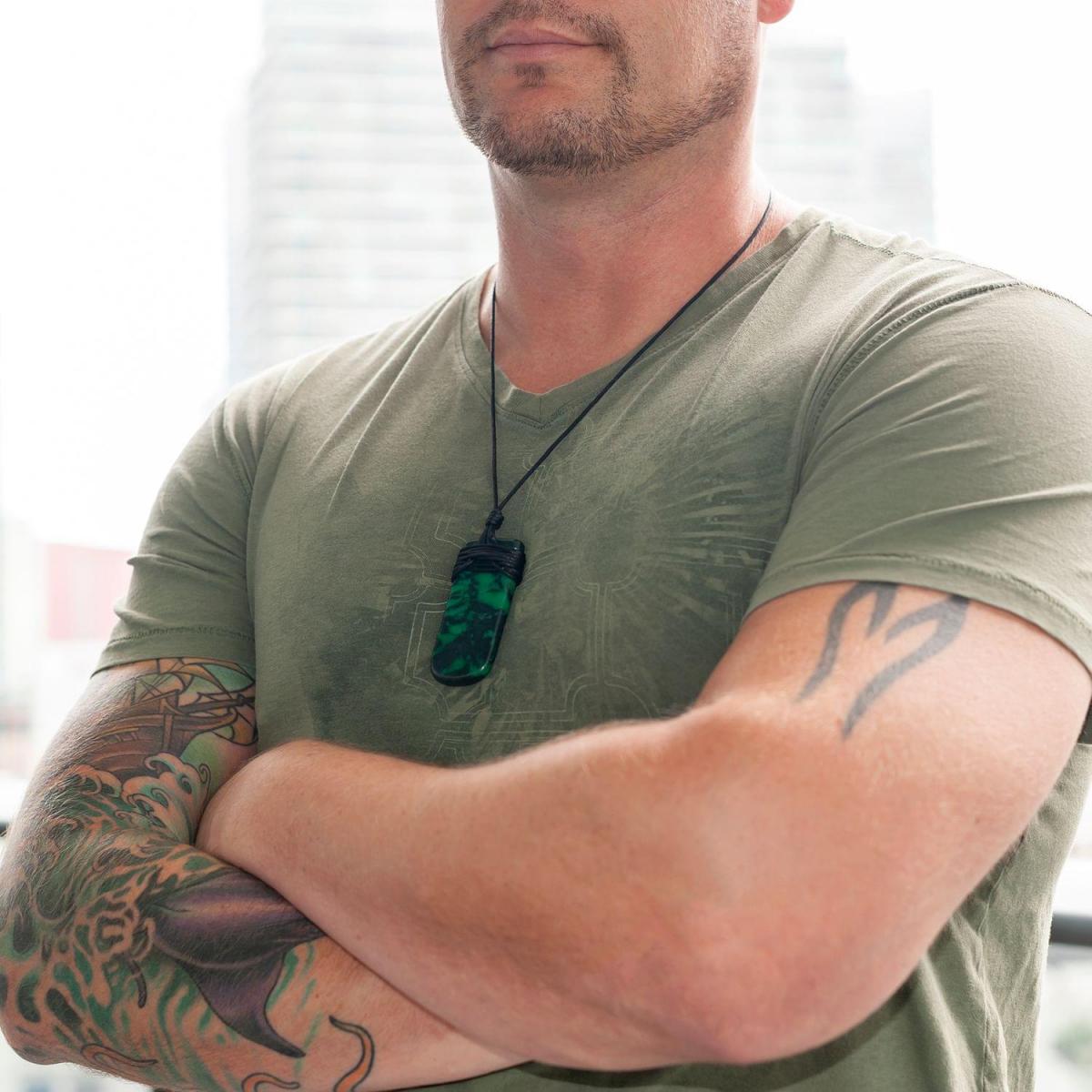 Aquaman Movie Maori Greenstone Toki Pendant Replica Necklace picture