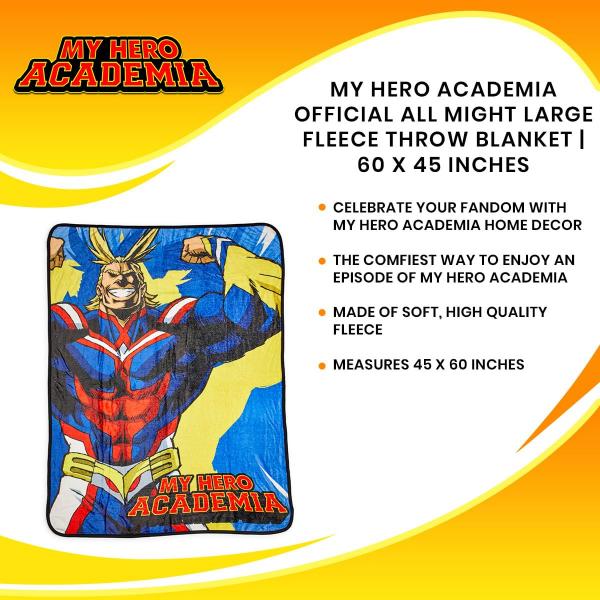 My Hero Academia All Might 45 x 60 Inch Fleece Throw Blanket picture