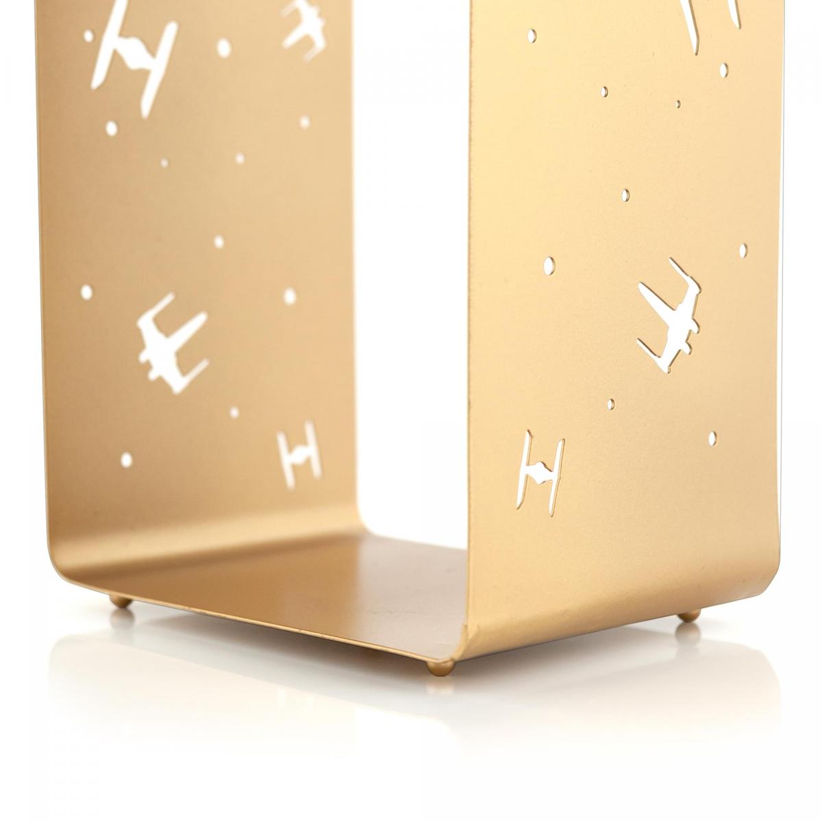 Star Wars Gold XWing/TIE FIghter 4 x 11.5 Inch Iron Lantern picture