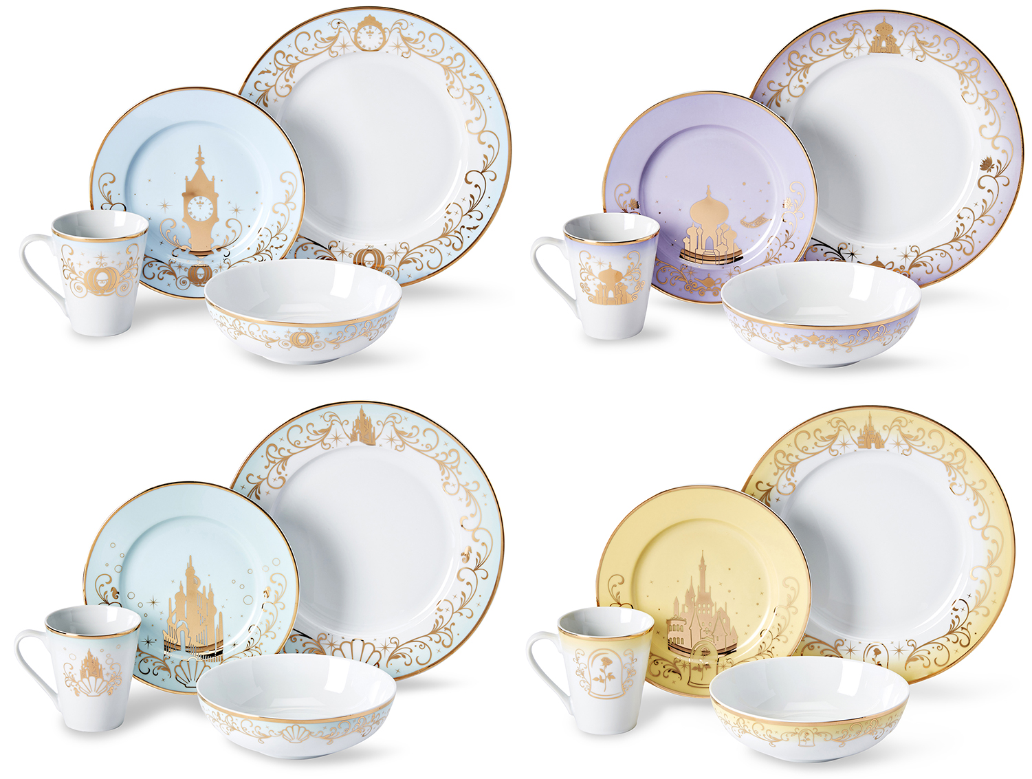 Disney 16 Piece Dinner Collection 1| Plates | Bowls | Mugs picture