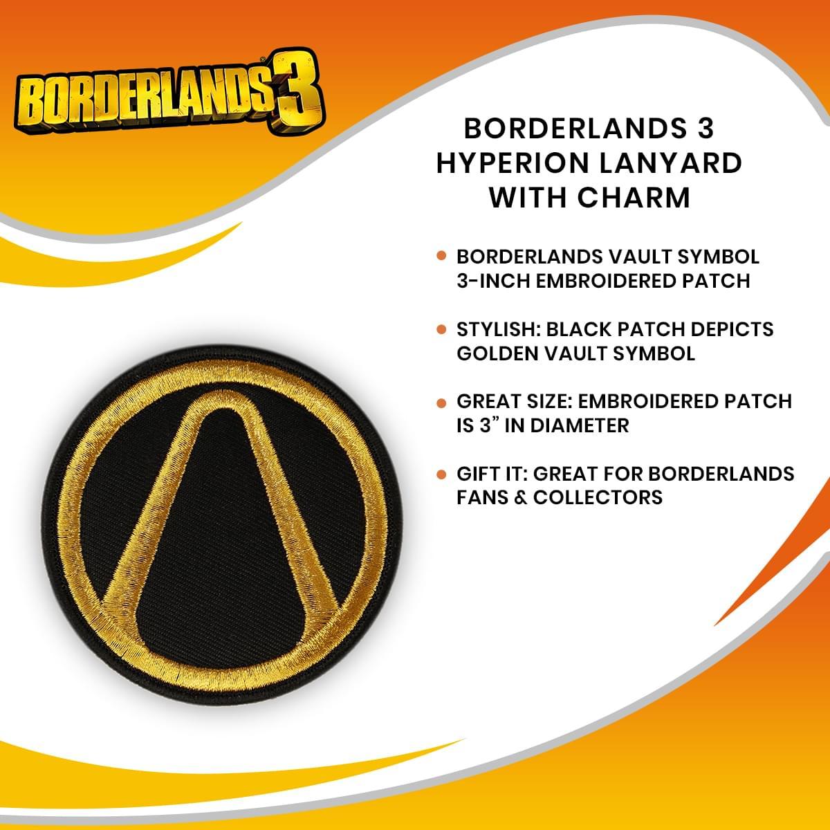 Borderlands Vault Symbol 3 Inch Embroidered Patch picture