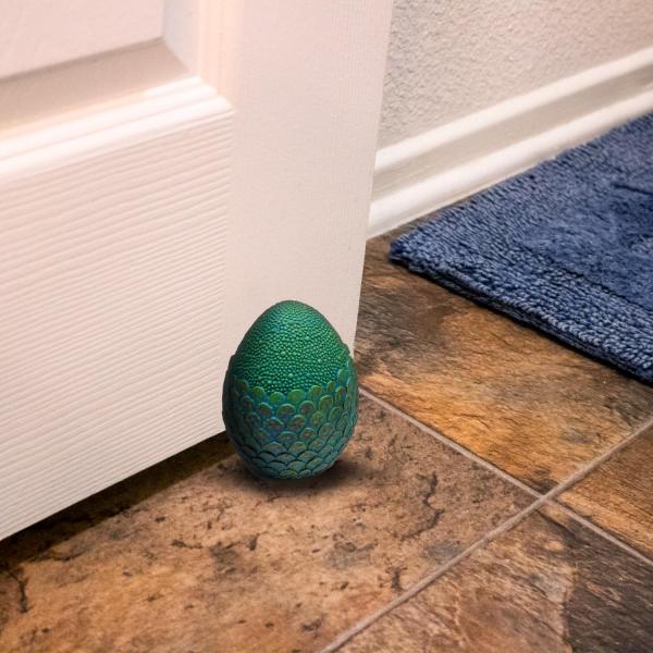Dragon Egg 4.5" Solid Resin Paperweight Prop Replica - Blue picture