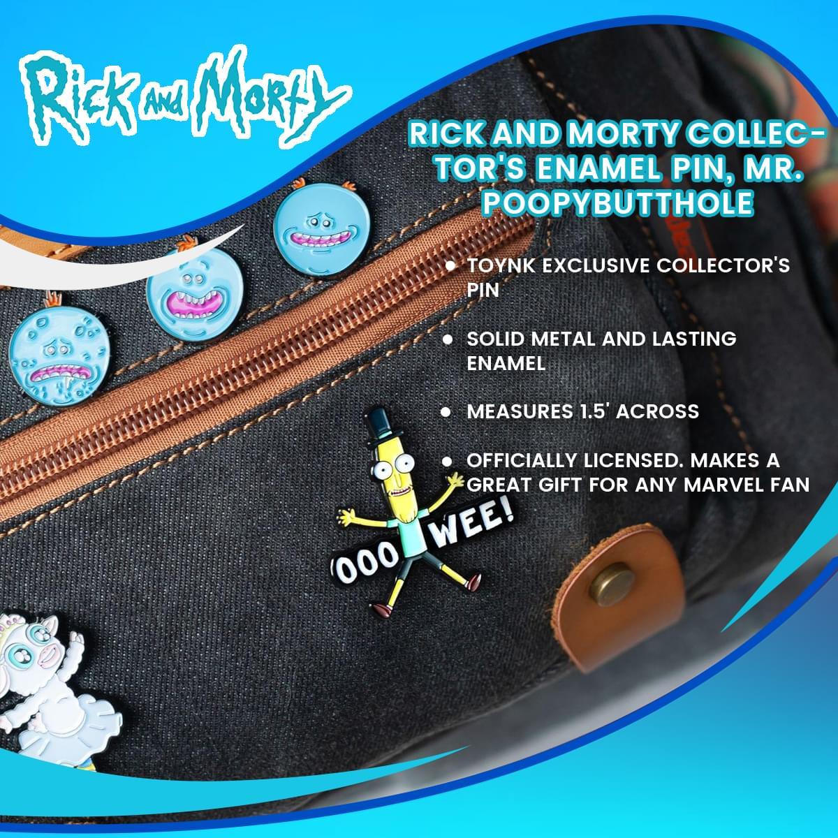 Rick and Morty Mr. Poopybutthole Enamel Collector Pin picture