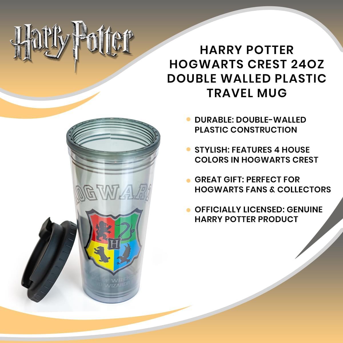 Harry Potter Hogwarts 24oz Double Walled Plastic Travel Mug picture