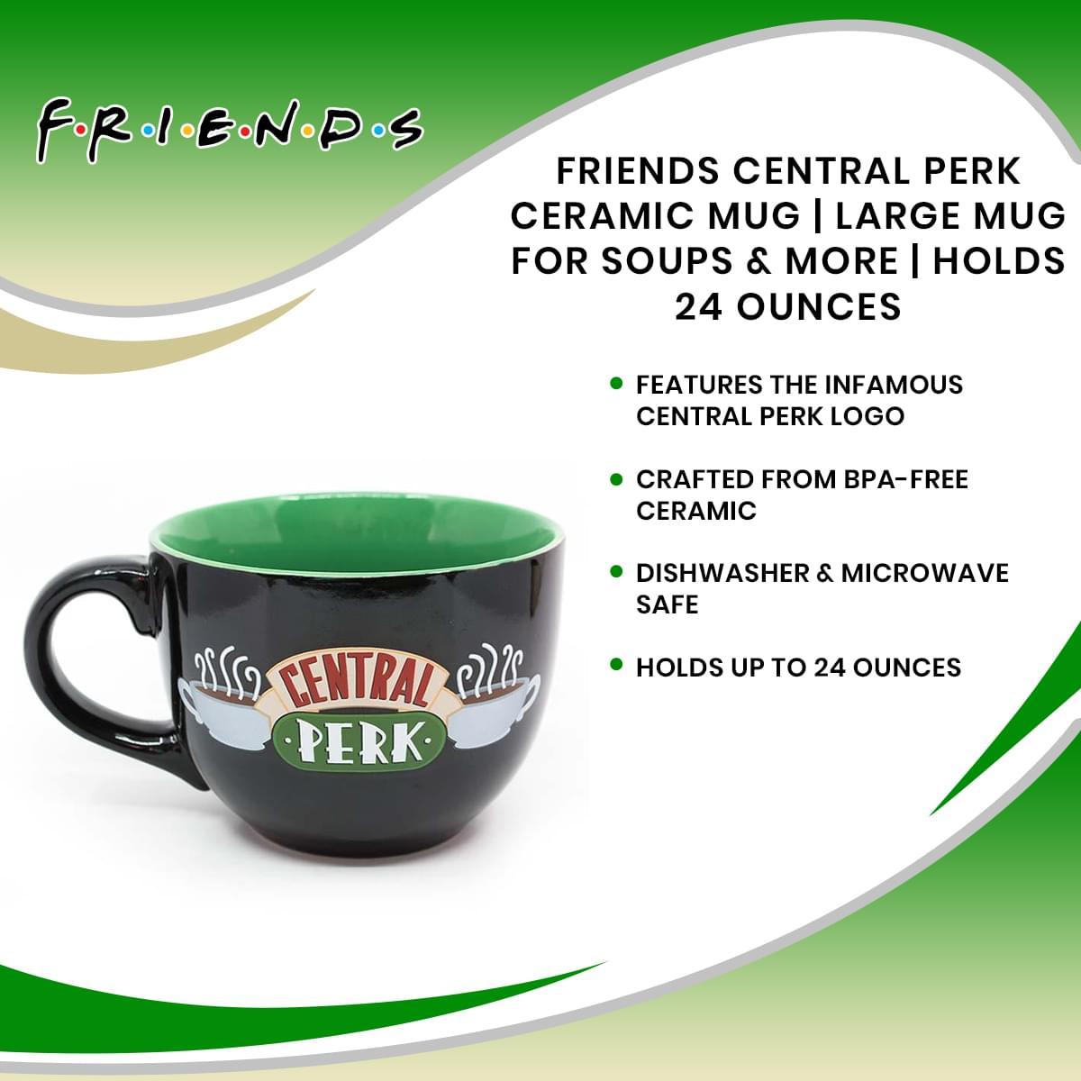 Friends Central Perk Ceramic 24oz Black Ceramic Soup Mug picture