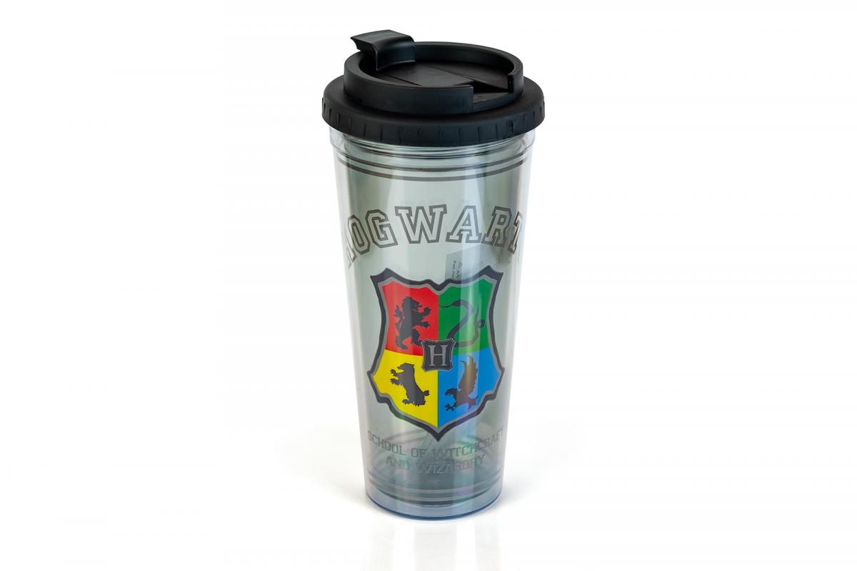 Harry Potter Hogwarts 24oz Double Walled Plastic Travel Mug picture