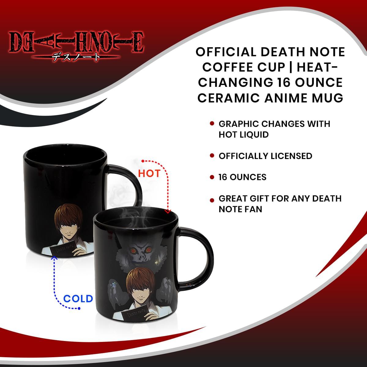 Death Note Light Yagami/ Ryuk Heat Changing 16oz Ceramic Mug picture