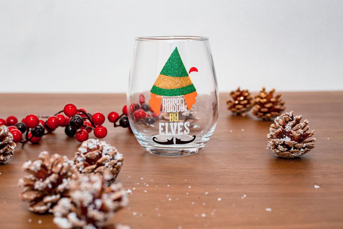 Elf Raised By Elves 20oz Stemless Glass picture