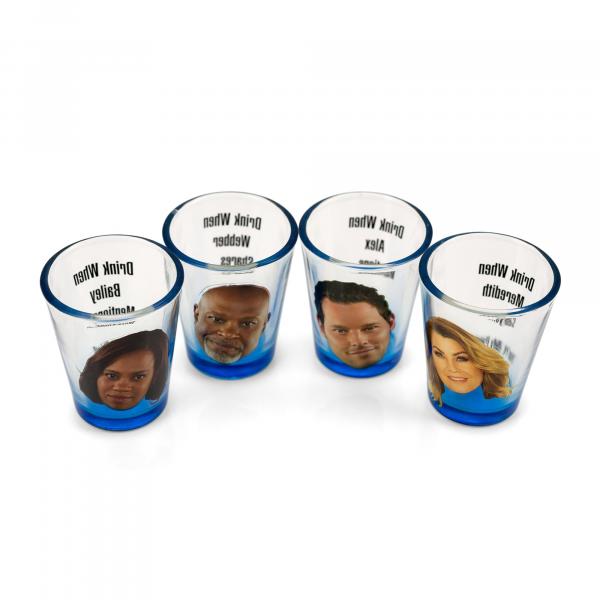 Grey's Anatomy Character Shot Glass Set of 4 picture