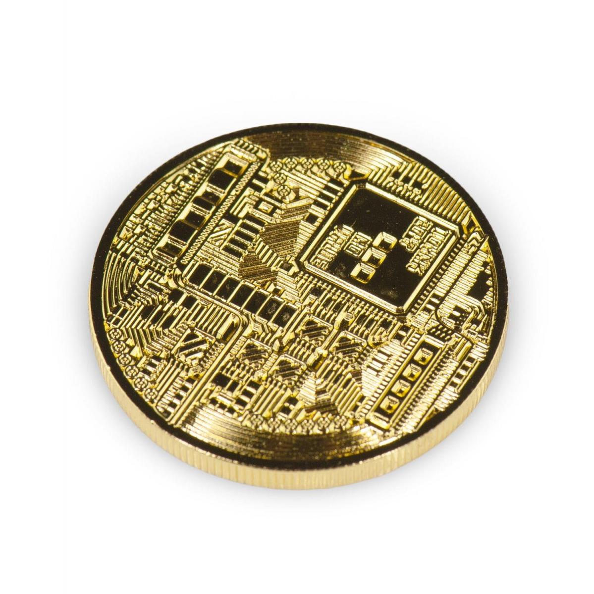 Bitcoin Gold Plated Commemorative Collector's Coin picture