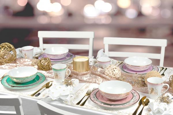 Disney Princess Themed 16 Piece Ceramic Dinnerware Set Collection 2 | Plates, Bowls, Mugs picture