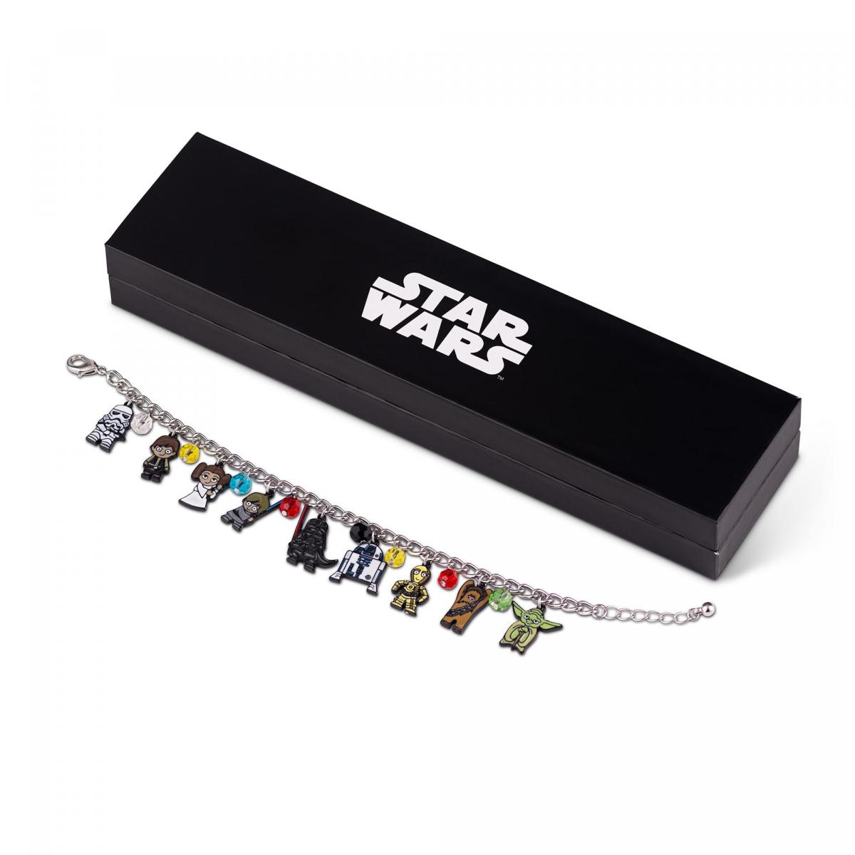 Star Wars Chibi Characters 15mm Enamel Charm Bracelet picture