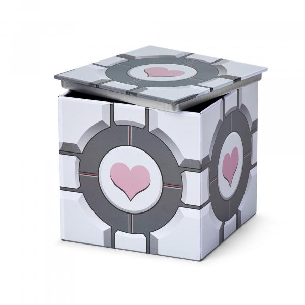 Portal Companion Cube 4 x4 Inch Tin Storage Box
