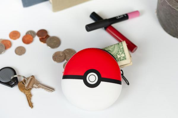 Pokemon Pokeball Silicon Zippered Coin Pouch picture