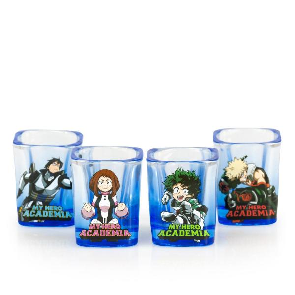My Hero Academia 2oz Square Shot Glass 4 Pack picture