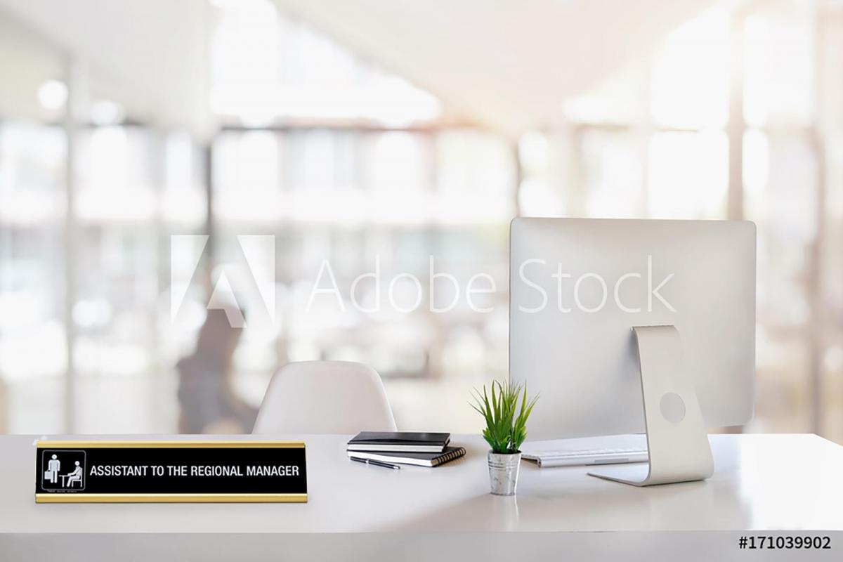 The Office Assistant To The Regional Manager Name Plate picture
