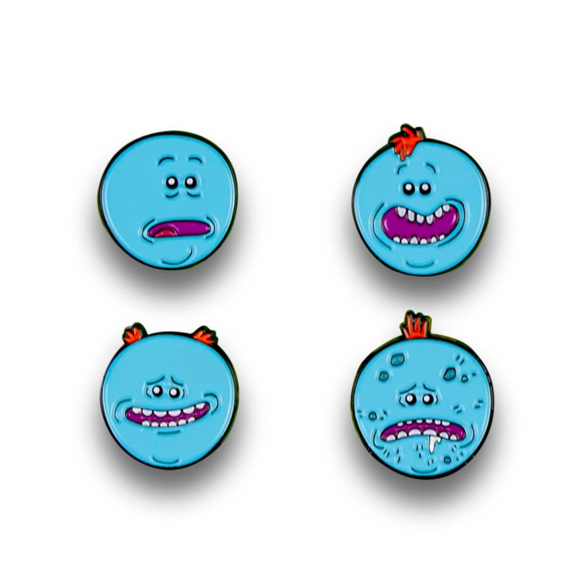 Rick and Morty Meeseeks Exclusive Enamel Pin 4-Pack picture