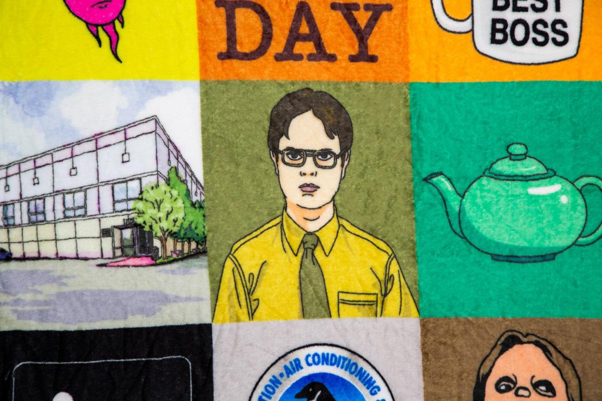 The Office Sticker Bomb Fleece Throw Blanket picture