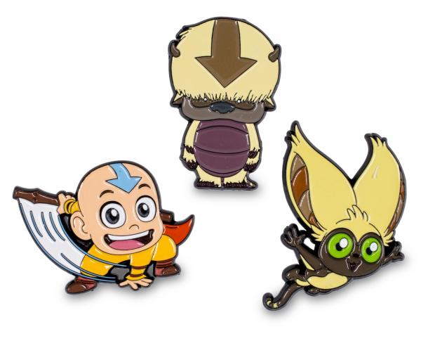 Avatar Last Airbender Chibi Characters Pin 3-Pack picture