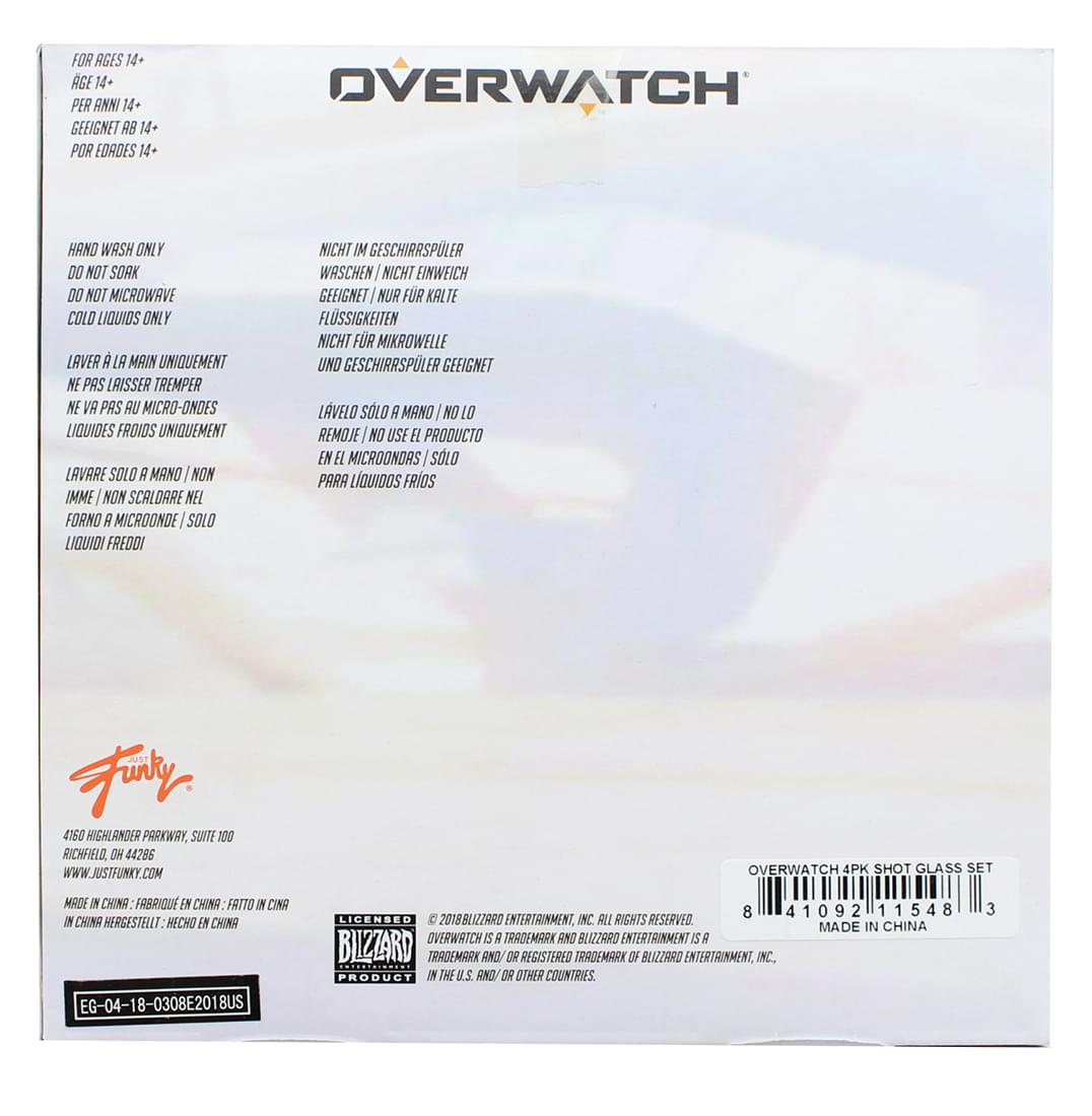 Overwatch Character Shot Glass 4-Pack, Color picture