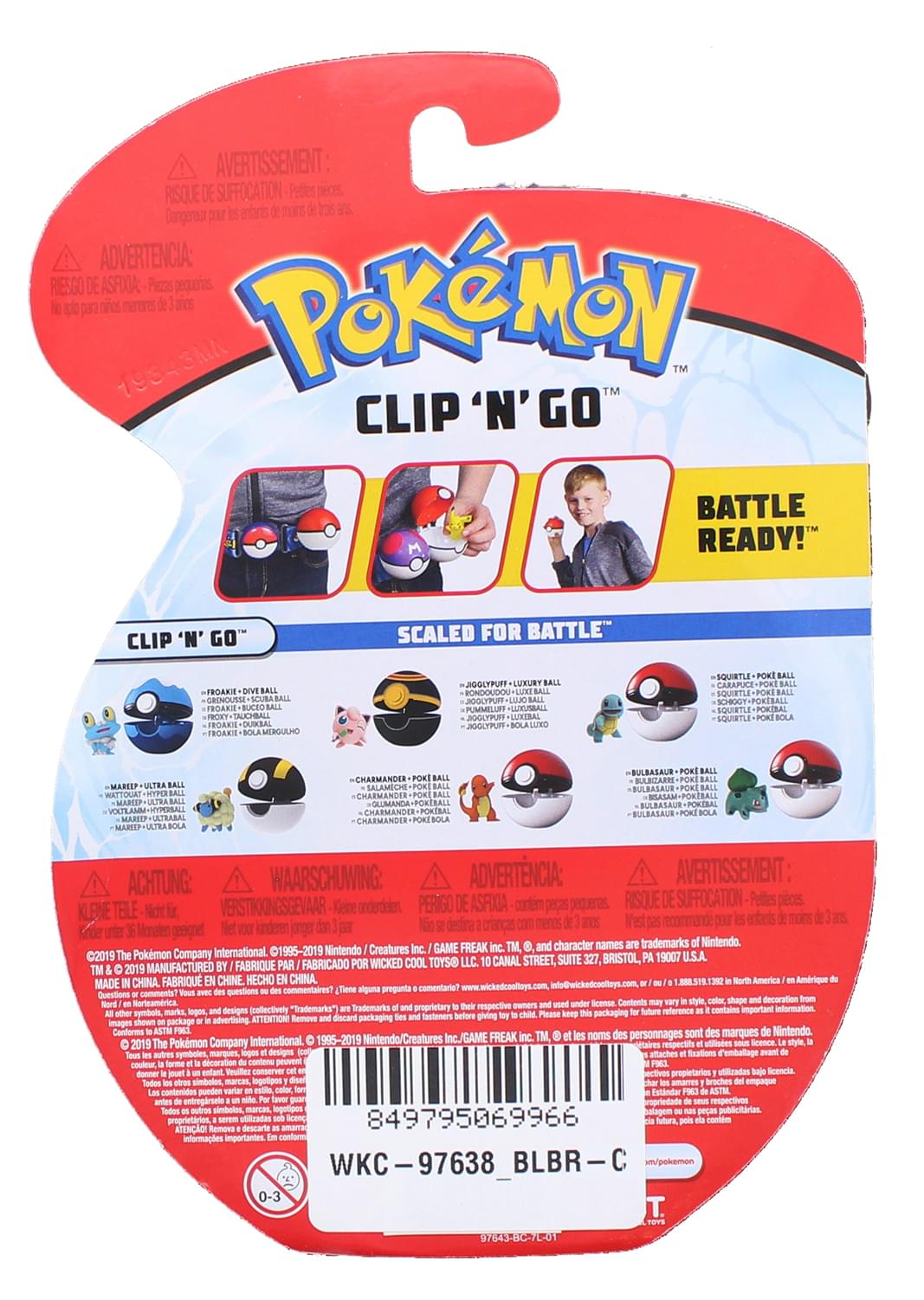 Pokemon Clip N Go Set | 2 Inch Bulbasaur & Poke Ball picture