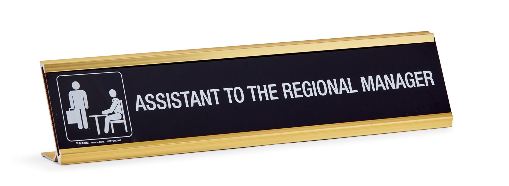 The Office Assistant To The Regional Manager Name Plate picture