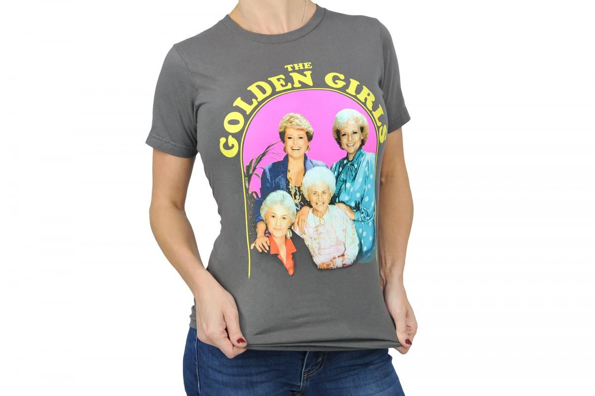 Golden Girls Group Shot Vintage Tee Shirt | Grey | X Small picture