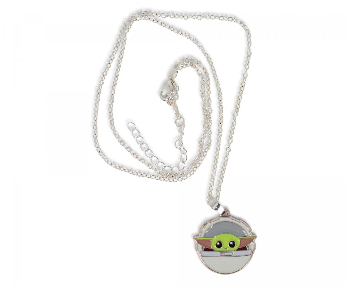 The Mandalorian The Child/Baby Yoda Plate Necklace 24" Chain picture