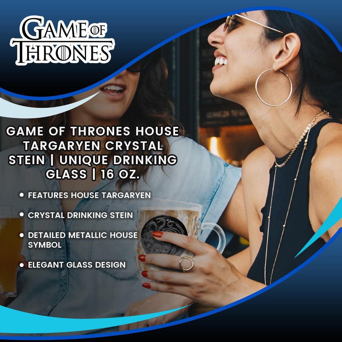 Game of Thrones 16oz Crystal Stein - House Targaryen picture