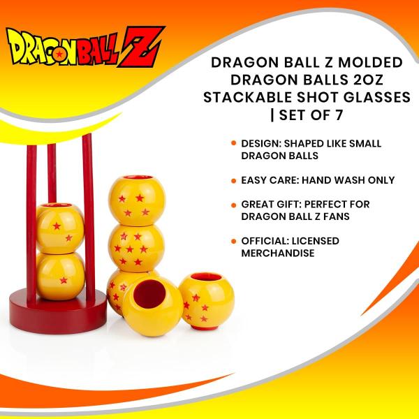 DBZ Molded Dragon Balls Stackable Shot Glasses | Set of 7 picture