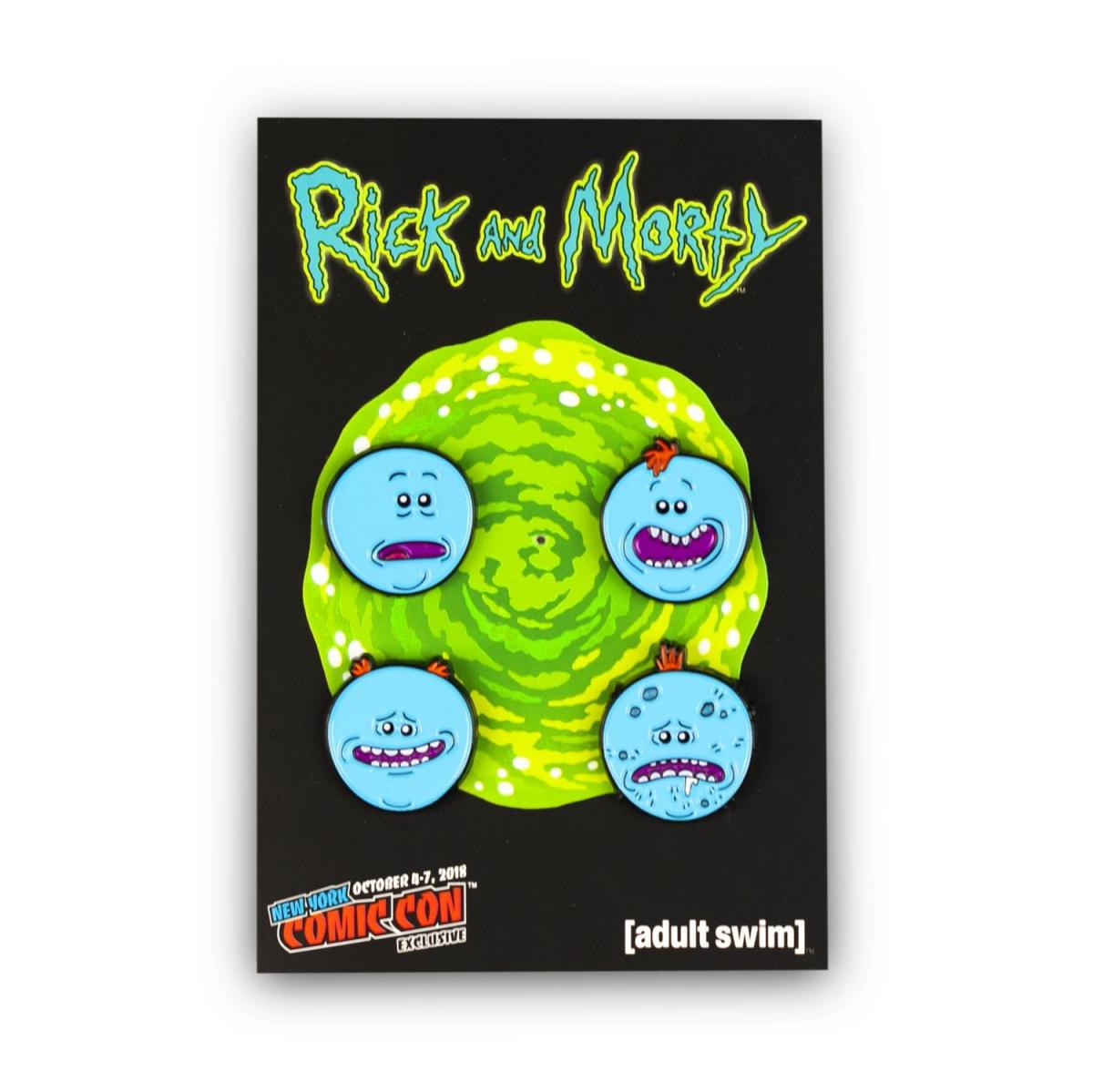 Rick and Morty Meeseeks Exclusive Enamel Pin 4-Pack picture