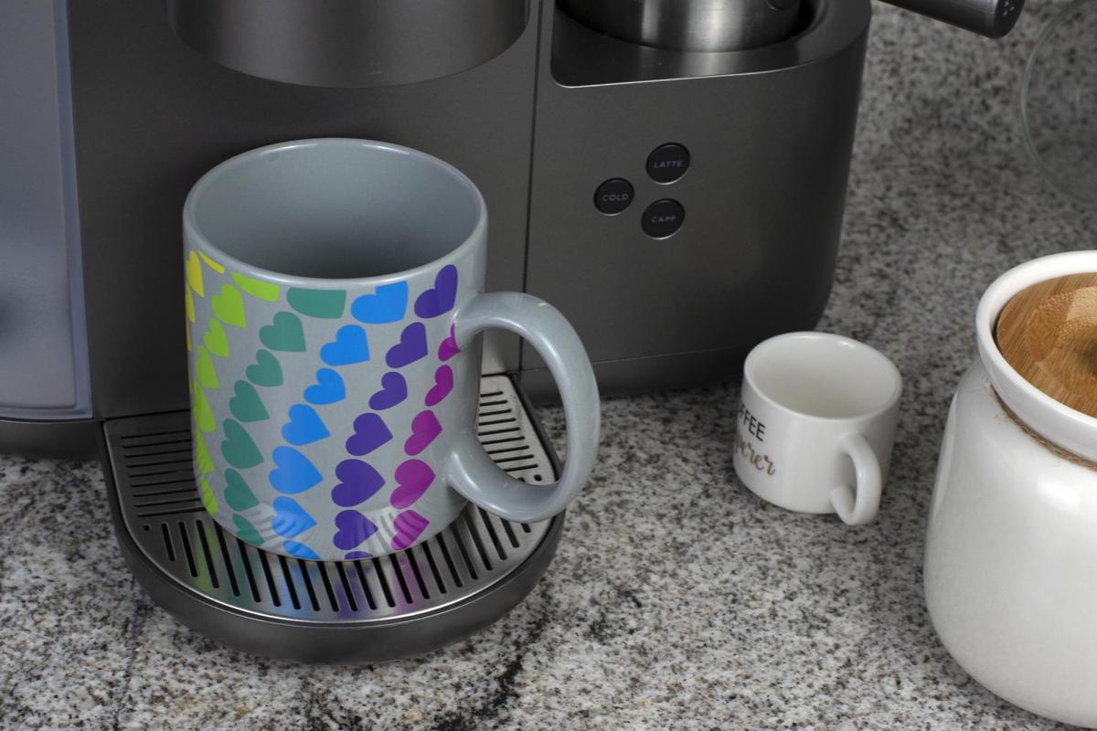 We Are In This Together Rainbow Window Hearts Ceramic Coffee Mug | 16 Ounces picture