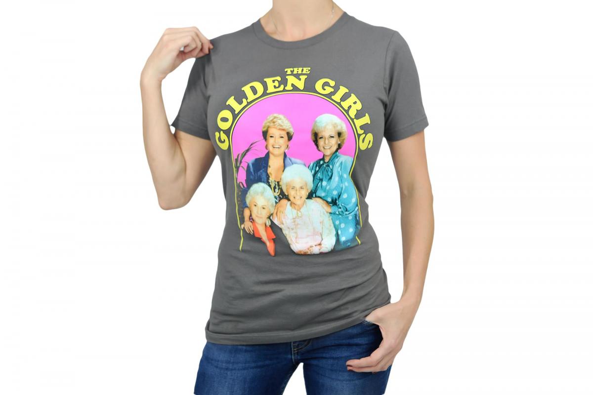 Golden Girls Group Shot Vintage Tee Shirt | Grey | X Small picture
