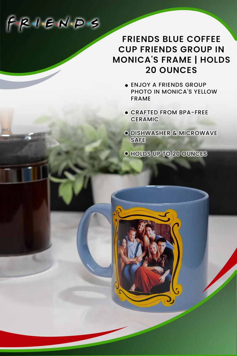 Friends Group In Frame 20oz Blue Ceramic Mug picture
