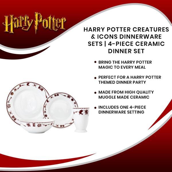 Harry Potter Icons 4 Piece Ceramic Dinner Set picture