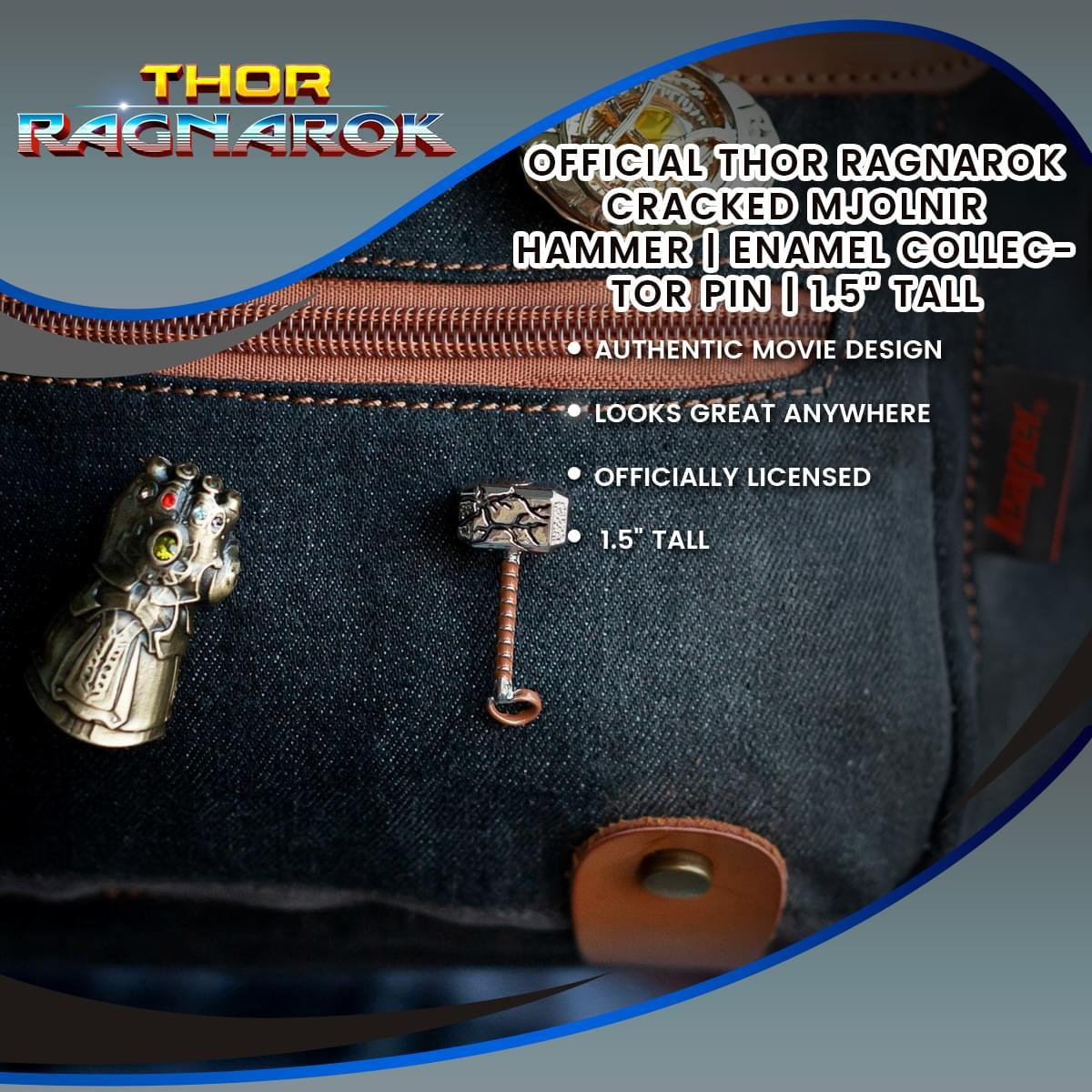 Marvel Thor Ragnarok Cracked Mjolnir Trading Pin eBay Exclus picture