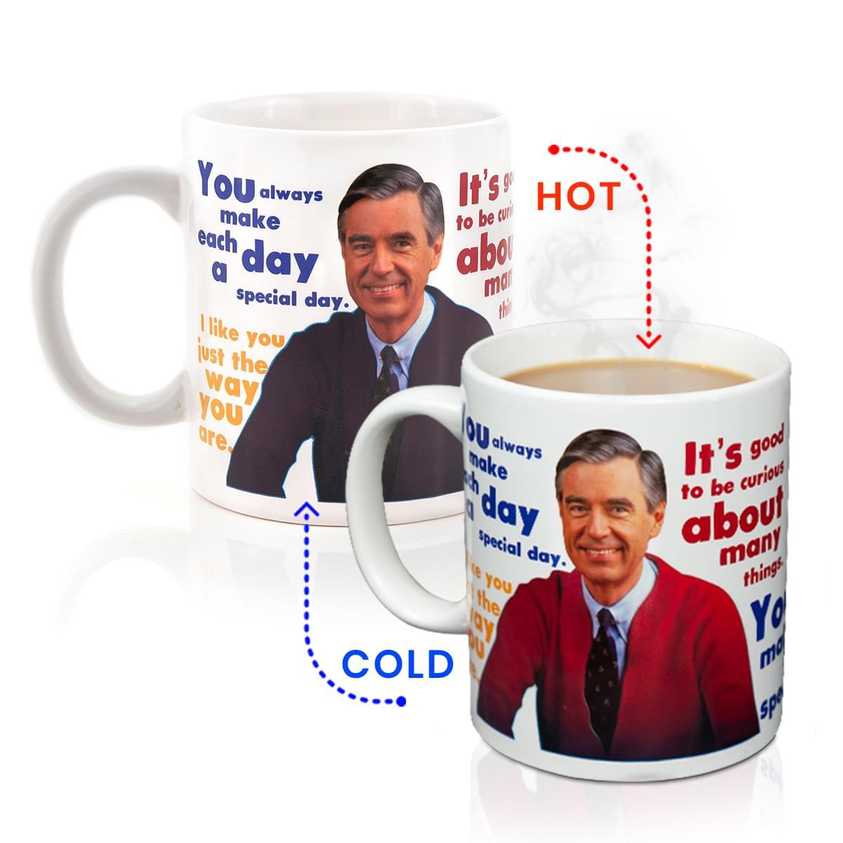 Mr Rogers Heat Change Sweater 16oz Ceramic Coffee Mug picture