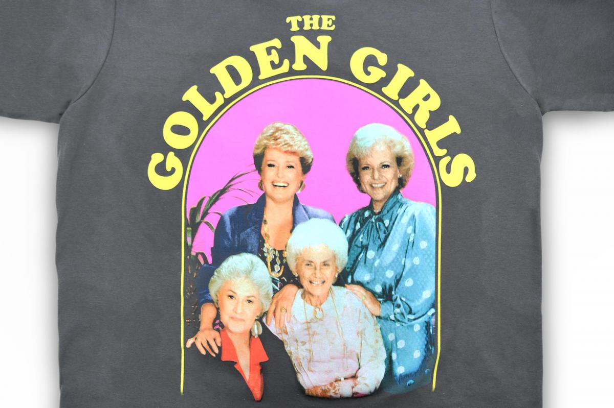 Golden Girls Group Shot Vintage Tee Shirt | Grey | Large picture