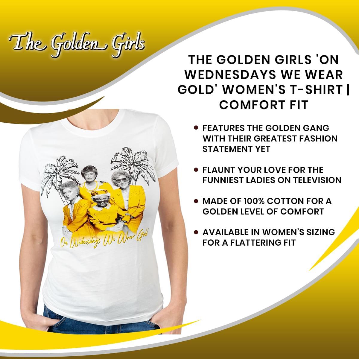 Golden Girls Gold Wednesday Womens White T-Shirt | SM picture