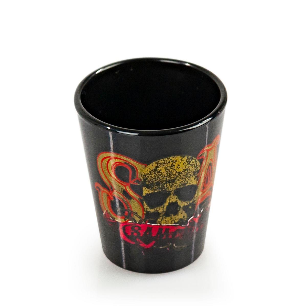 Sons of Anarchy 1.5oz Foil Print Logo Shot Glass 4 Pack picture